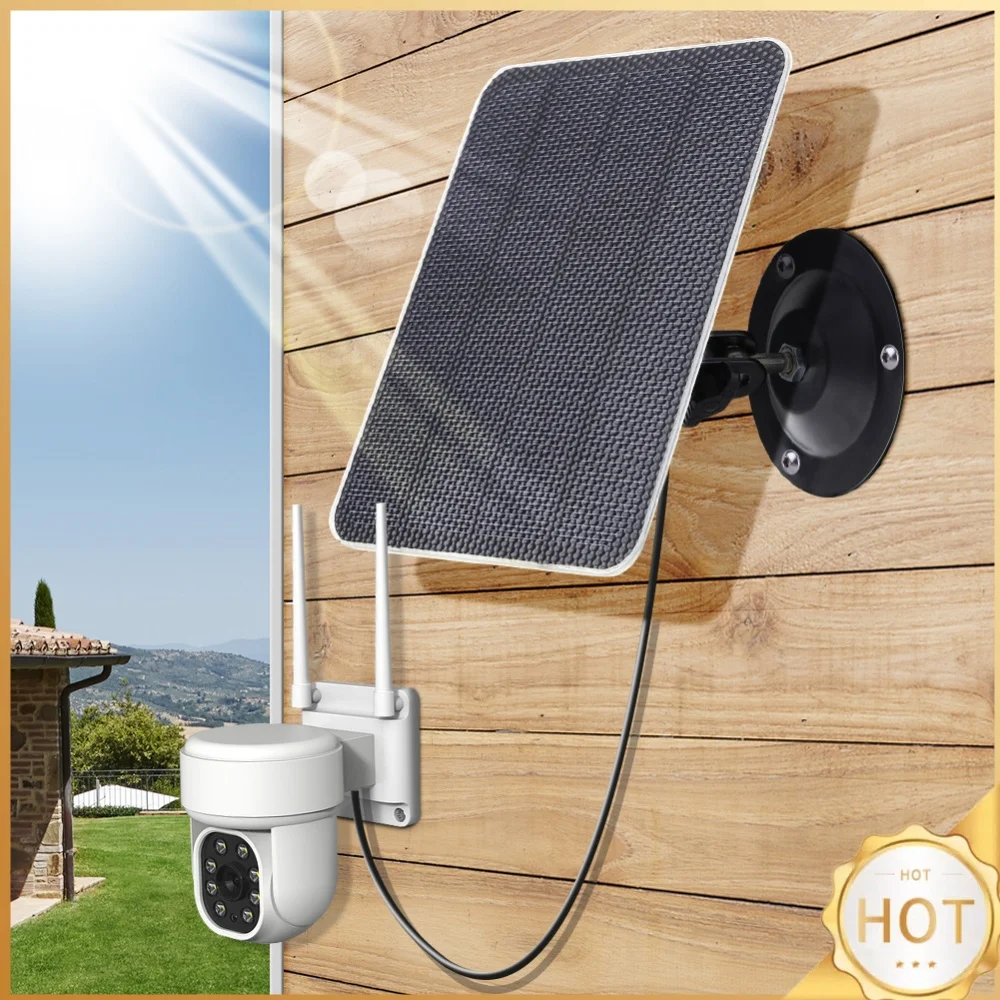 Portable Solar Panel 3W 5V Power Supply Monocrystalline 360 Adjustable Bracket USB Wall Mount IPX6 for Doorbell Courtyard Lights