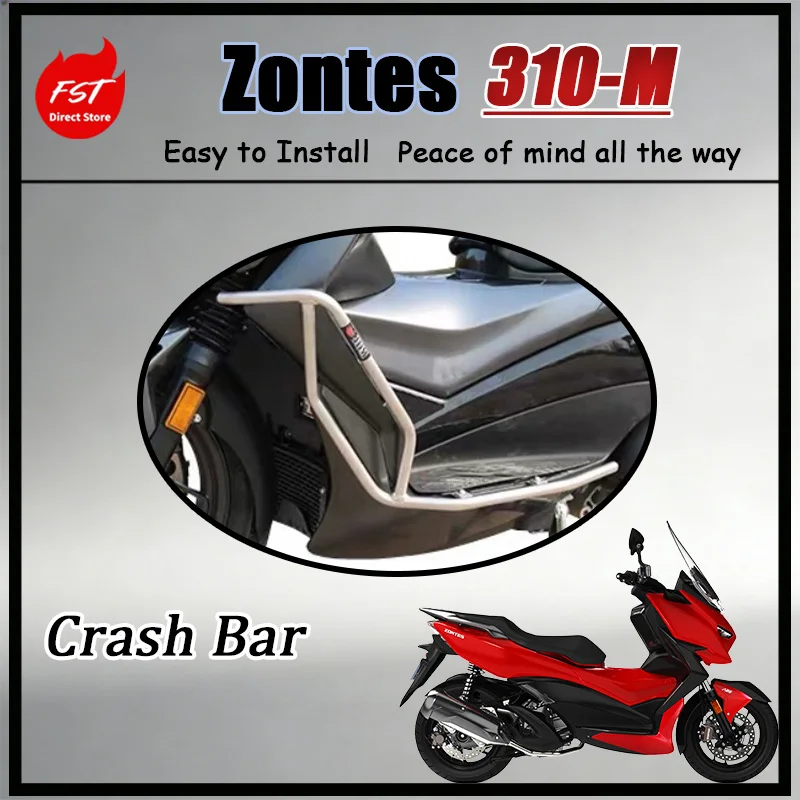 FOR Heavy Duty Engine Guard Crash Bar Zontes ZT310-M Motorcycle Front Protector Anti-Fall Racing Bumper Motorcycle Accessories