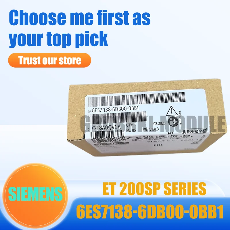 

New Original SIEMENS 6ES7138-6DB00-0BB1 SIMATIC ET200SP 2x24V PLC Module