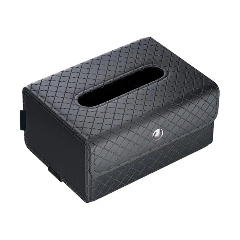 

Car Tissue Dispenser Faux Leather Rectangular Organizer Accessories Interior Decor Storage Easy Access Keeps Auto Tidy Family