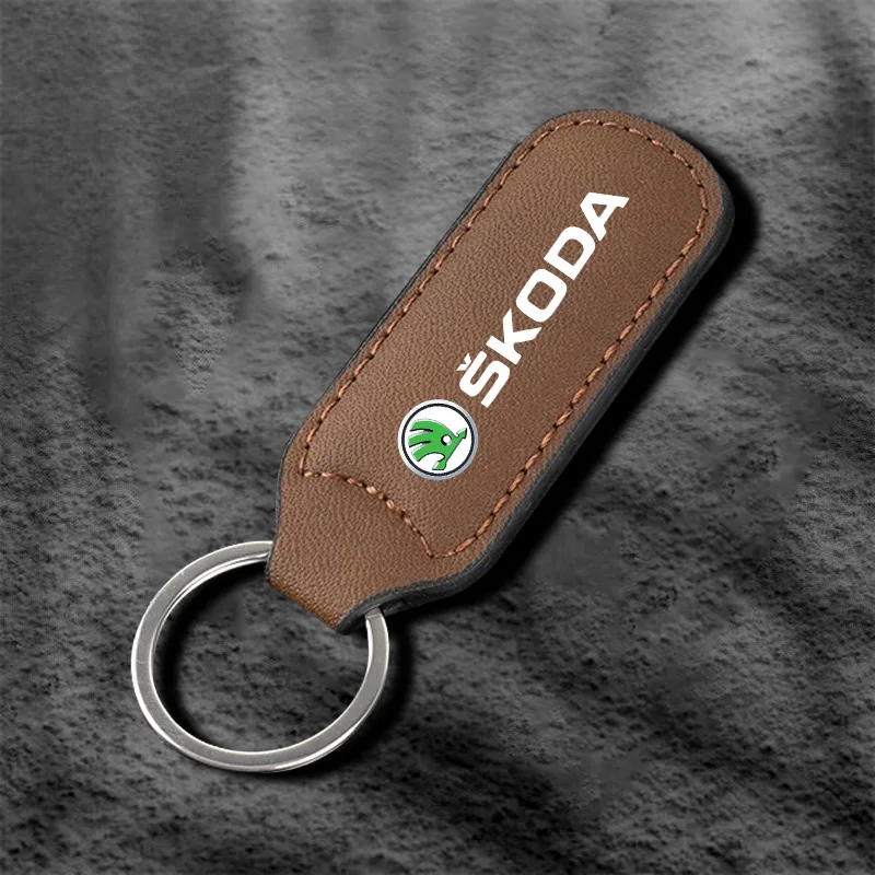 Auto sleutelhanger metalen gesp sleutelringen gesp voor Skoda Octavia Fabia Rapid Superb Kodiaq Scala Karoq Citigo Kamiq Enyaq Mk3 A6 A7