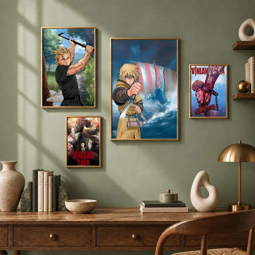 Iconic Anime V-Vinland SagaS Poster HD Self-Adhesive No Residue After Removal Ideal for All Kinds of Wall Decor