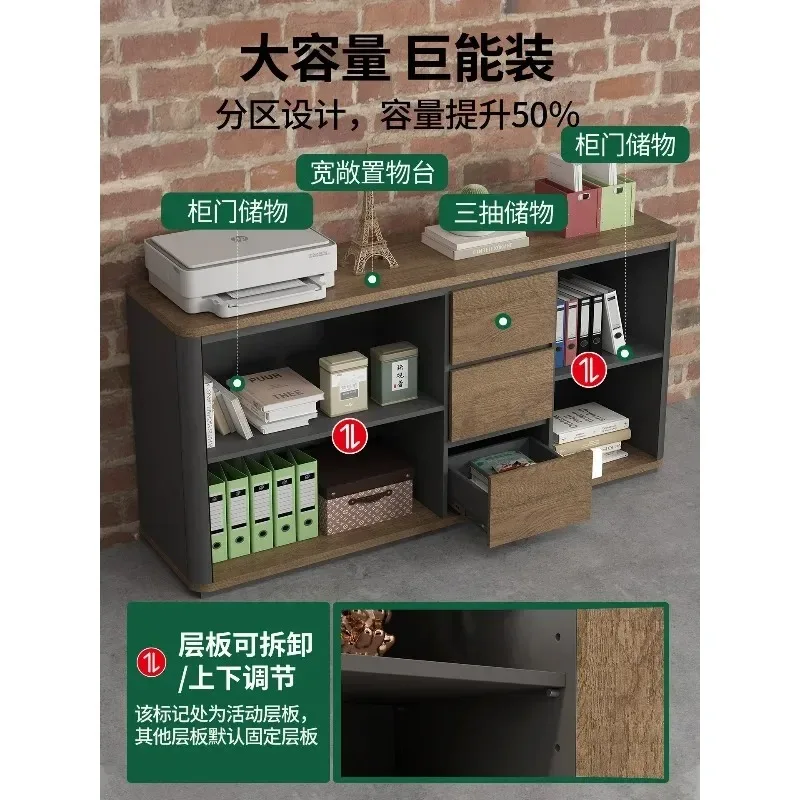 Company Office Locker File Cabinet Table Side Cabinet Wooden Lock Office File Short Cabinet