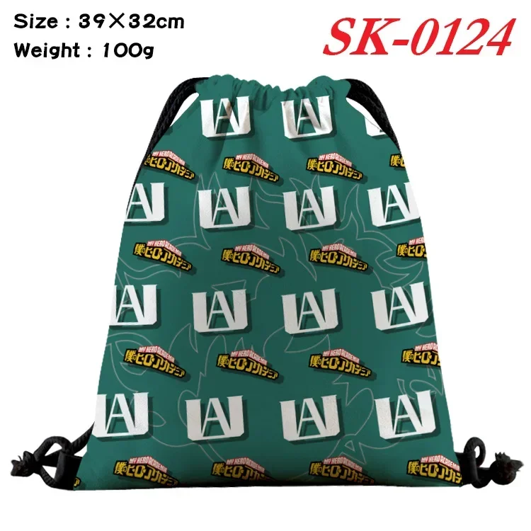 Anime Drawstring Bag My Hero Academia Duke Izuku Bakugou Shouto Cartoon Sport Backpack Students Portable Storage Shopping Bag