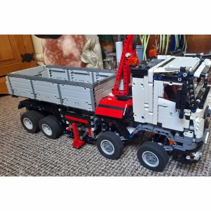 42043 Langer Holz-LKW-Kran Sany Heavy Industry MOC- 139585   Schwierige Bausteine zum Zusammenbauen, 2709 Stück, Weihnachtsgeschenk für Kinder