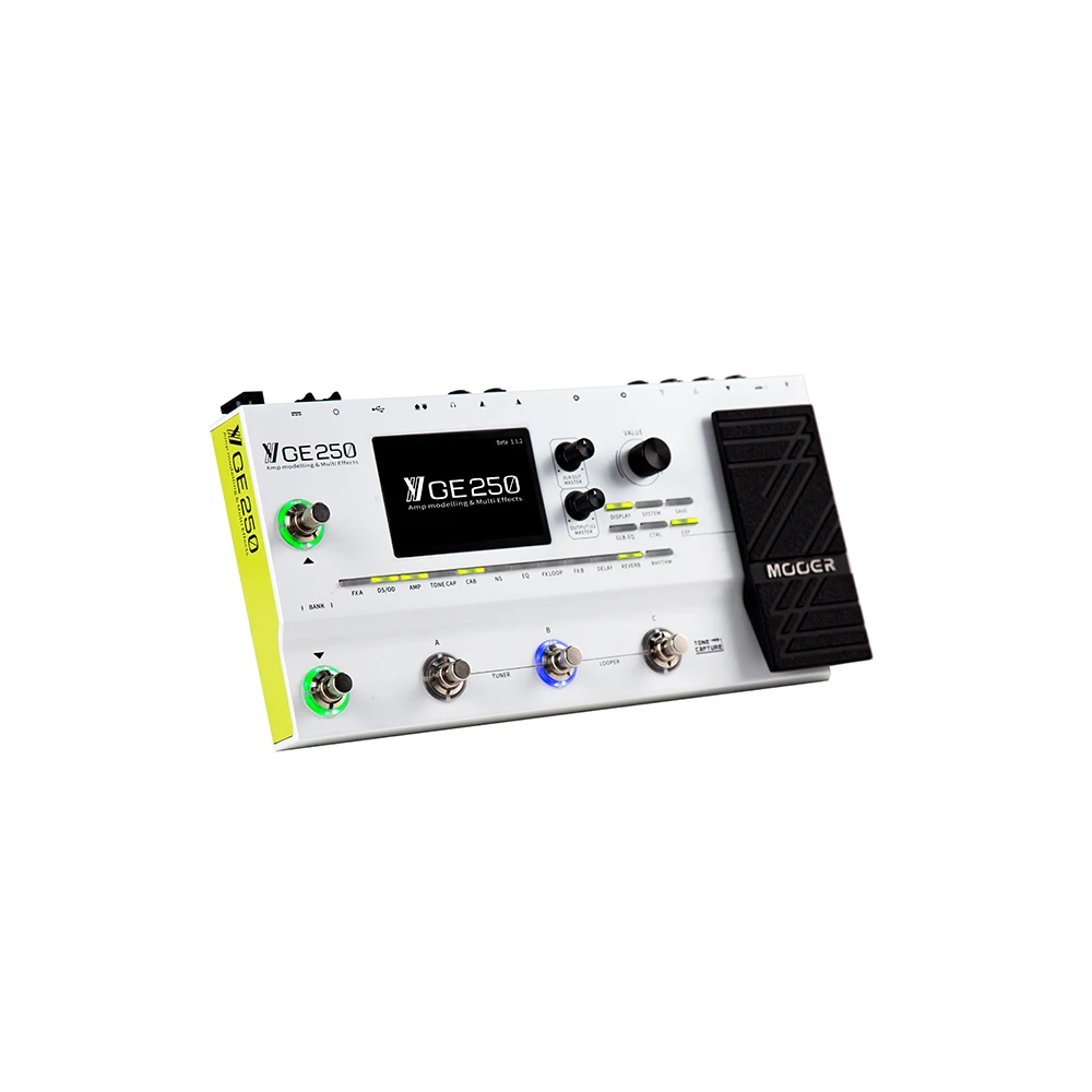 

MOOER GE250 Guitar Multi-Effects Processor Pedal AMP Modelling 180 Effect Types 70s Looper 70 AMP Models with PRE/POST Mode