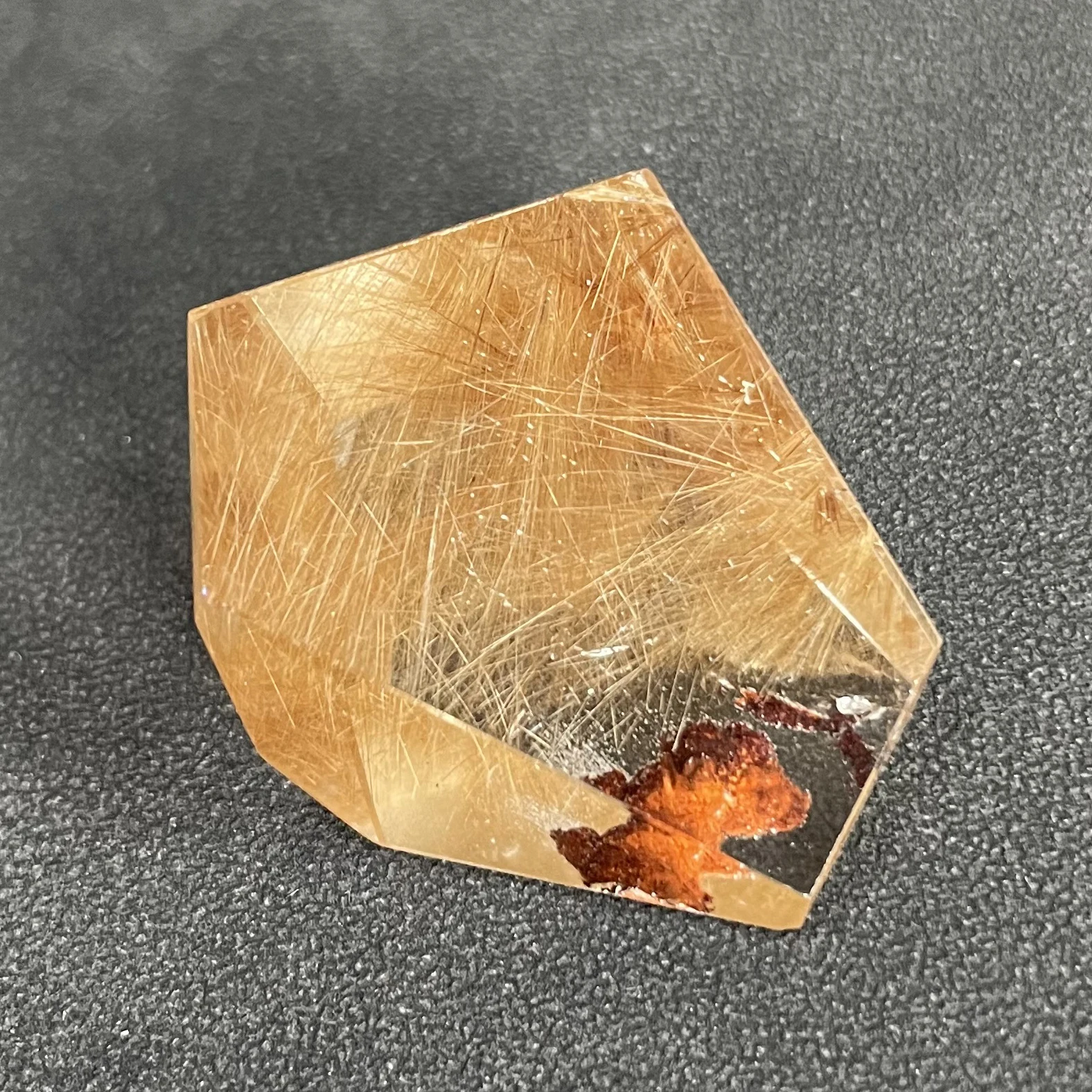 Natural Stone Quartz Rutilated FreeForm Polished Crystal polyhedron Reiki Healing Gift Room Decor