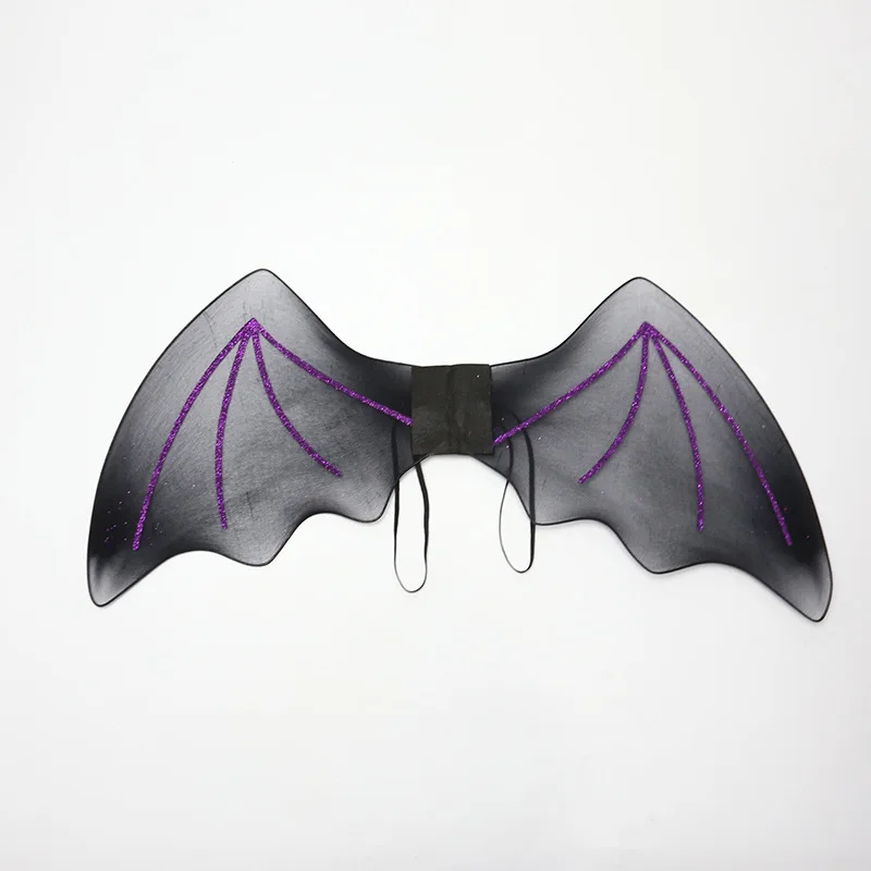 American Simple Halloween Party Performance Props COS Devil Wings Black Mesh Bat Wings Halloween Costumes