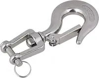 Gancho de seguridad de acero inoxidable 304, gancho deslizante resistente, cadena de remolque de carga, gancho de horquilla, pestillo de horquilla de acero para remolque, elevación de seguridad