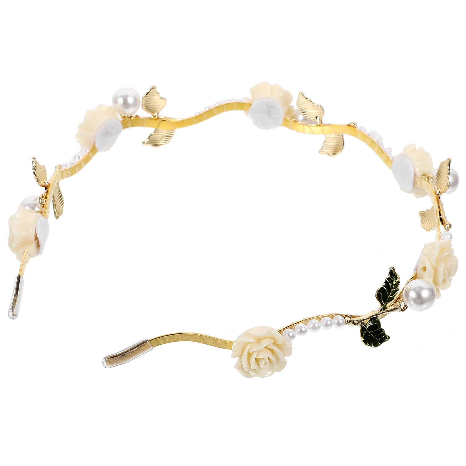 

White Flower Headband Elegant Wedding Bridal Hairband Party Headpiece Accessories Pearl Headband Headpiece Jewelry