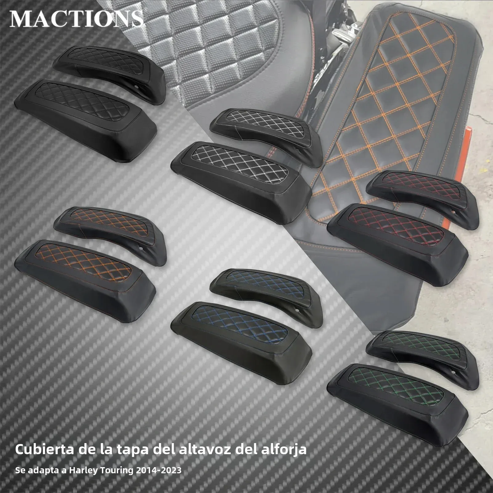Tapa de alforja dura para motocicleta, bolsa lateral dura impermeable para Harley road king Street Glide CVO Electra Glide FLHR 14-2024