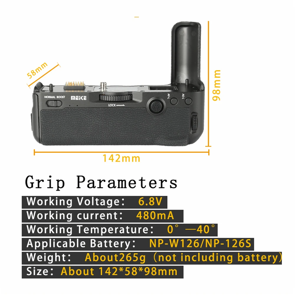 Meike X-T3 Pro Battery Grip with 2.4G Wireless Remote for Fujifilm Fuji X-T3 Camera Battery Holder Handle Grip
