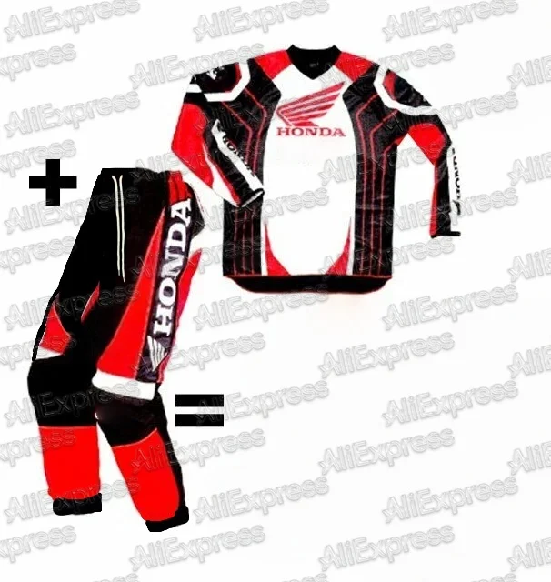 

Осенняя быстросохнущая дышащая рубашка с длинными рукавами и брюками в гоночном стиле Honda 2025 года для езды на велосипеде по бездорожью, горных гонщиков на каждый день