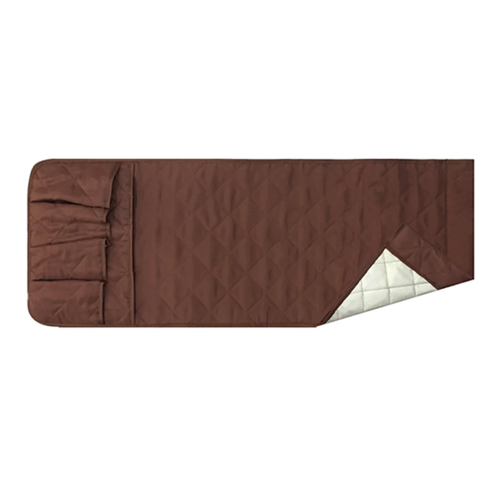 

Waterproof Sofa Armrest Organizer Dark Coffee Multipocket Storage Bag Hanging for Remote Cellphone Magazine Books Couch