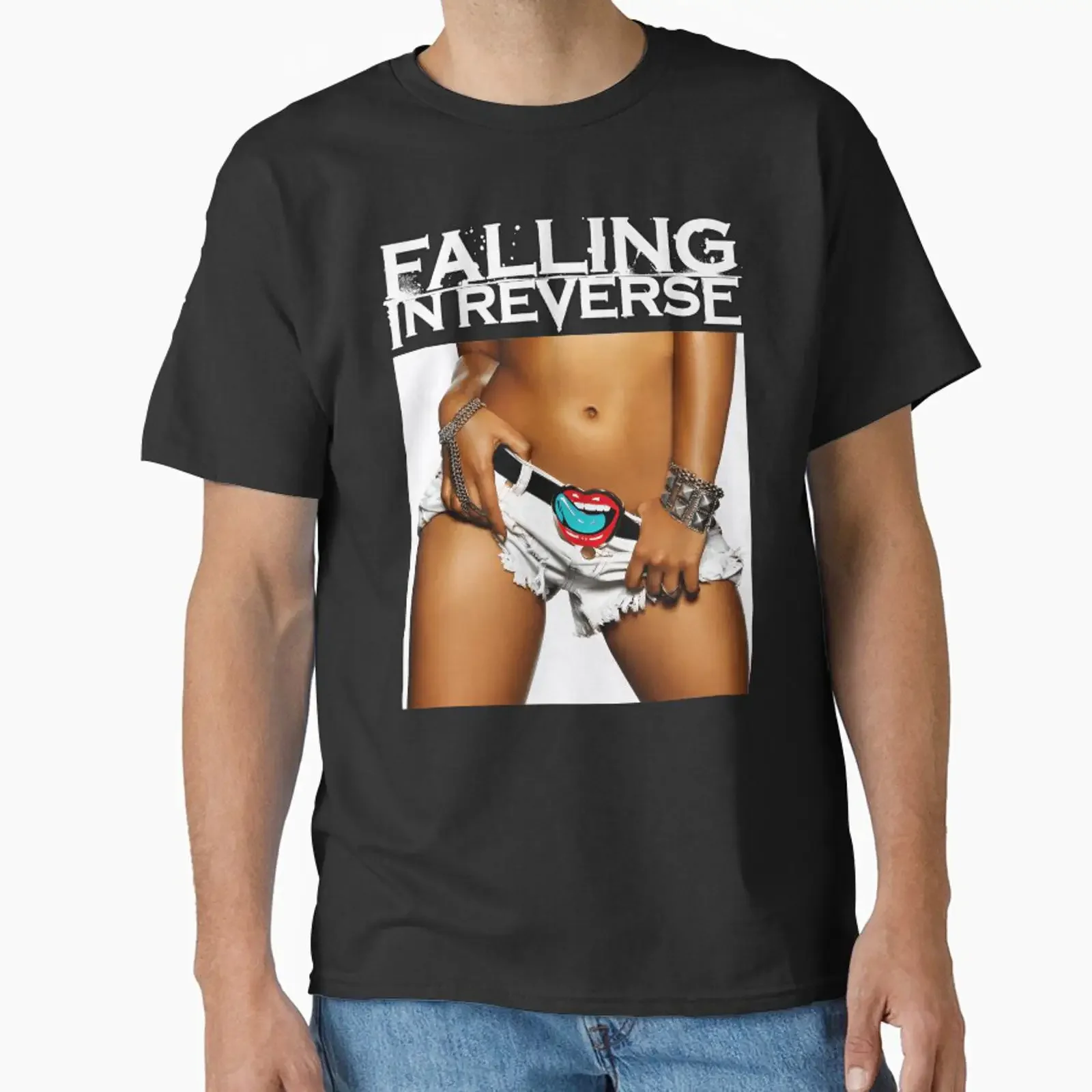 Falling In Reverse Classic T Shirt vintage Washed Stylish homme fashion streetwear Soft graphic Unisex Comfortable Breathable