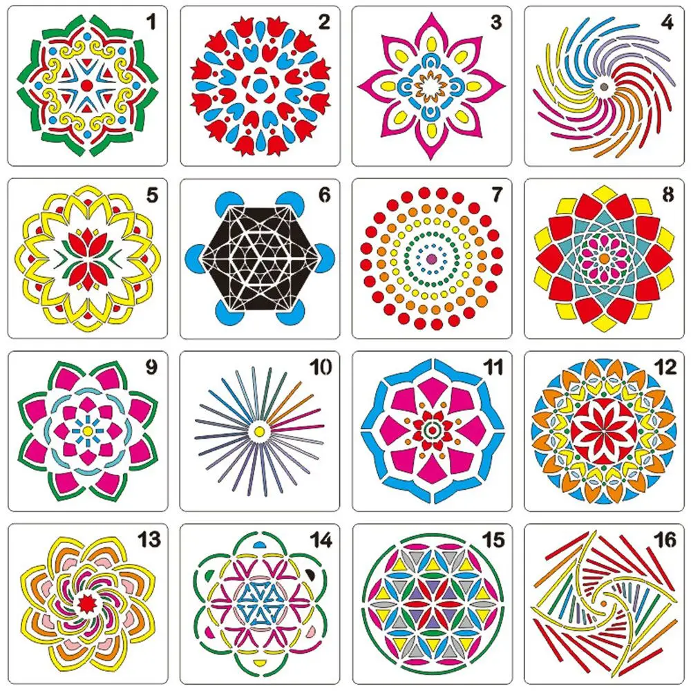 Hollow Round Mandala Auxiliary Layering Stencils For Walls Painting Scrapbooking Stamp Album Decor Embossing Paper Card Template