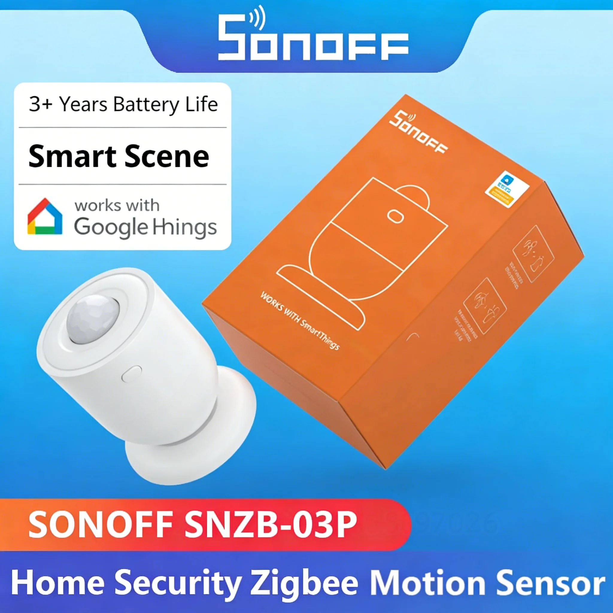 SONOFF SNZB-03P Zigbee Motion Sensor Light Detection Home Security Local Smart Scene Linkage via EWeLink APP Alexa Google