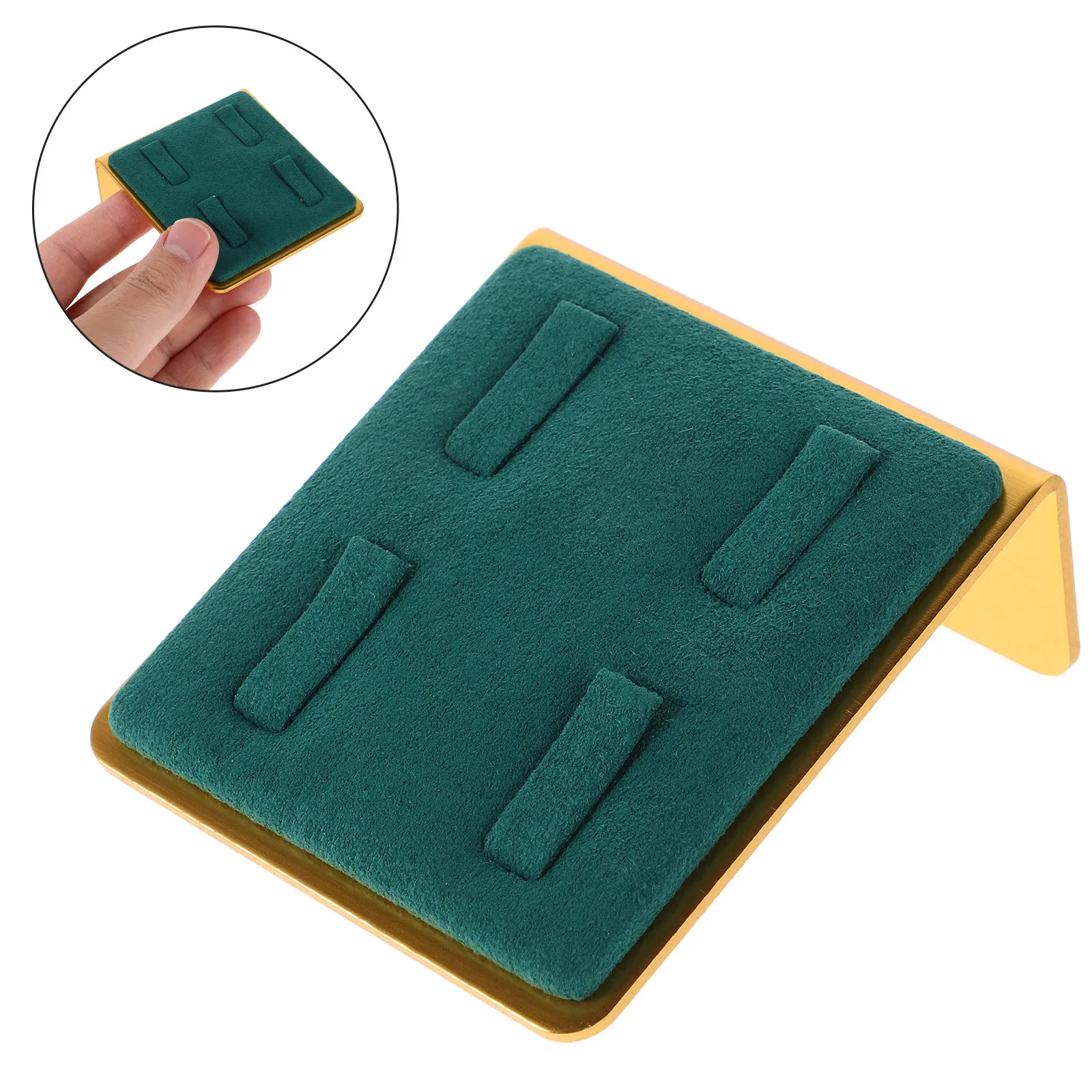 

Металлическая подставка для колец с 4 отделениями, квадратный лоток для демонстрации ювелирных изделий, надежная и устойчивая конструкция для ювелирных магазинов, домашнего декора, реквизита для фотосъемки