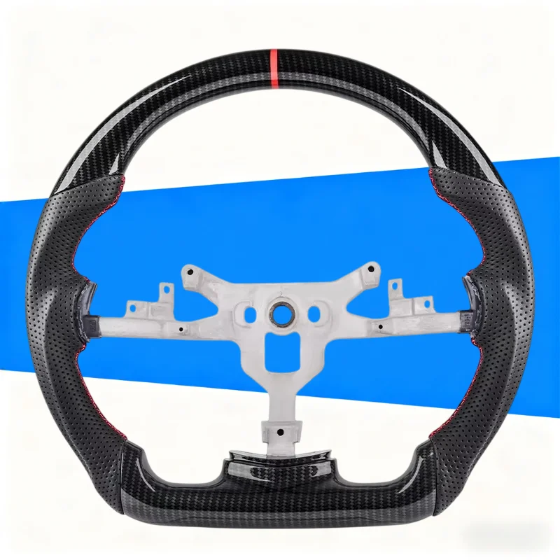 

Hydro Print Carbon Fiber Steering Wheel For Chevrolet Corvette C6 z06 zr1 2006 2007 2008 2009 2010 2011 Leather Perforated