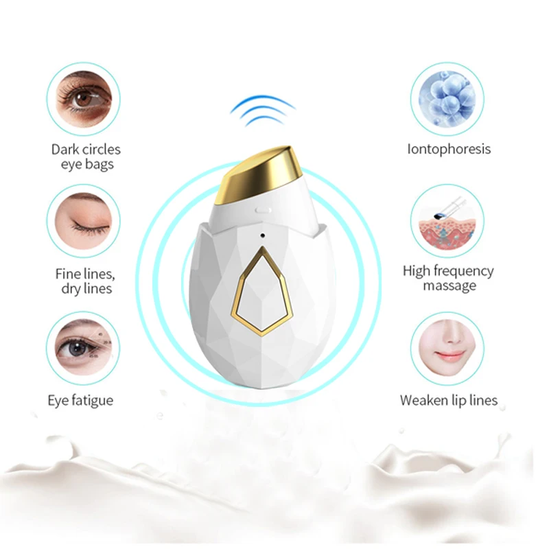 Eye Massager Equipment Pen Suitable for Dark Circles, Eye Bags, Puffy Eyes & Fine Lines on Lips