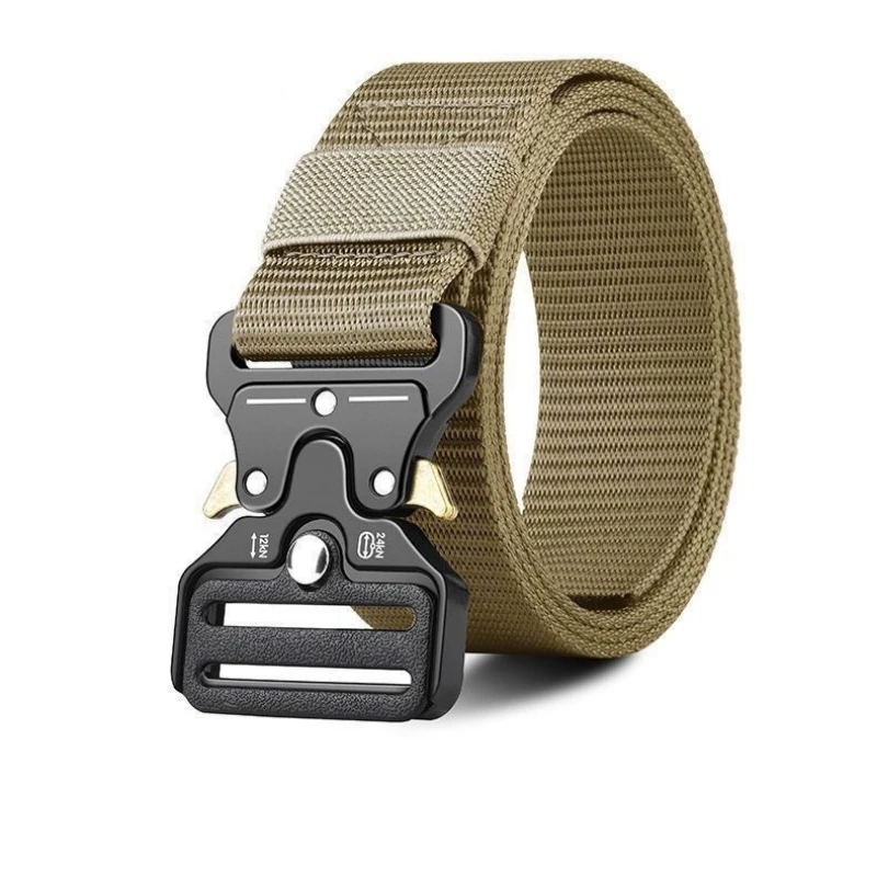 Plastic Buckle Tactical Belt Men's Multi-functional Military Camouflage Canvas Belt Outdoor Nylon-like Training Belt