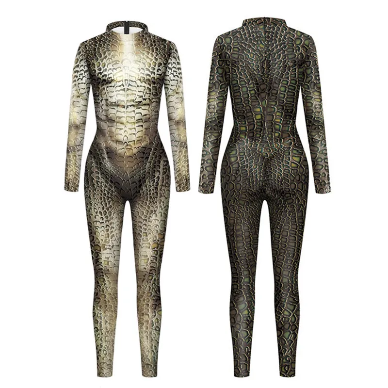 Tierkostüm Schlangen-, Tiger-, Fuchskostüm für Damen, Zentai-Anzüge, Halloween-Party-Bodysuits, Lustiger Enger Jumpsuit für Erwachsene Männer – Detail 5