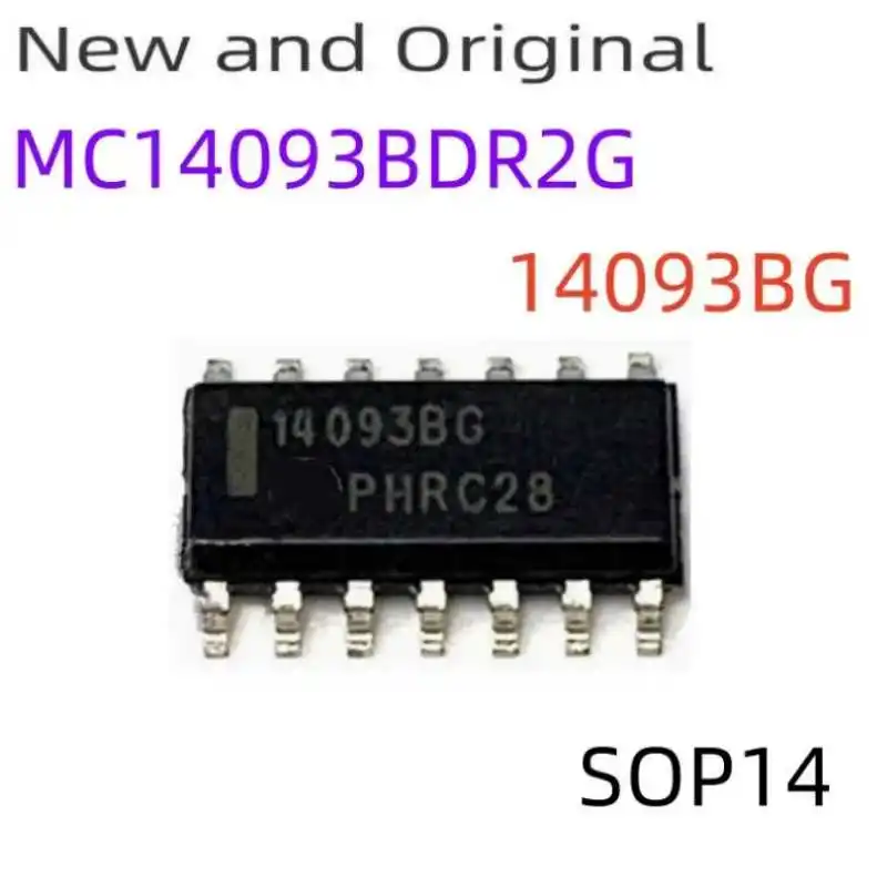 

New and Original MC14093BDR2G 14093BG SOP14 Quad 2−Input NAND Schmitt Trigger