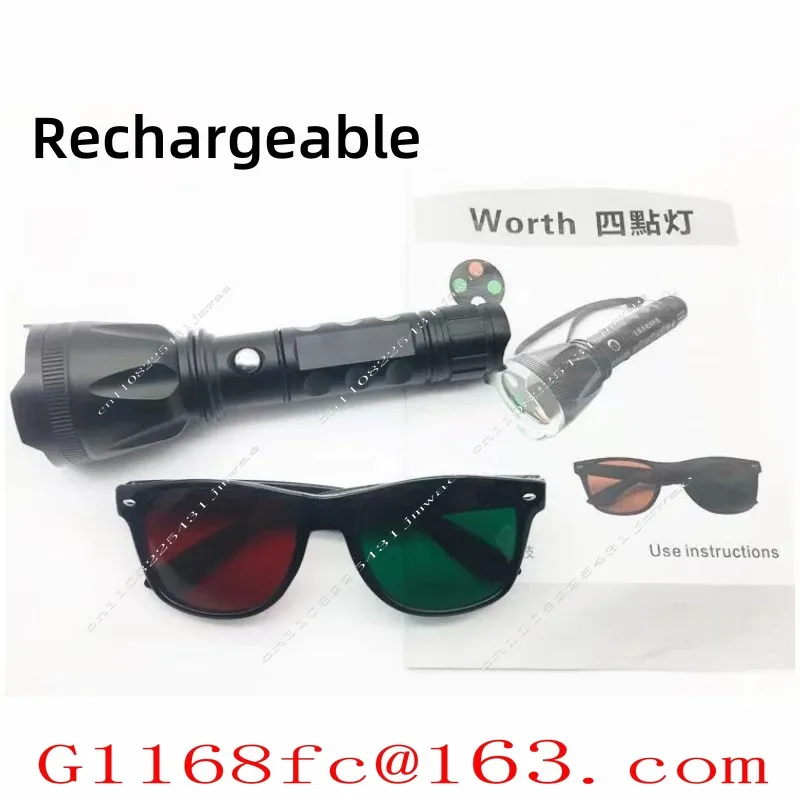 Optometry 4 Dot Test Lamp Worth Light 3 Level Visual Function Inspection Tool Integrates Amblyopia Strabismus Red Green Glasses