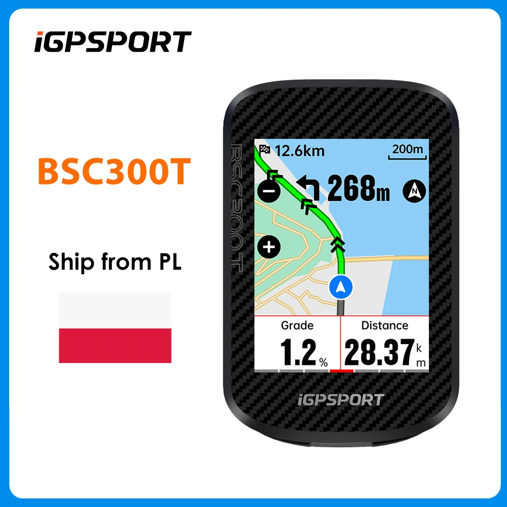 Komputer rowerowy iGPSPORT BSC300T z ekranem dotykowym z Polski za $95.07 / ~377zł