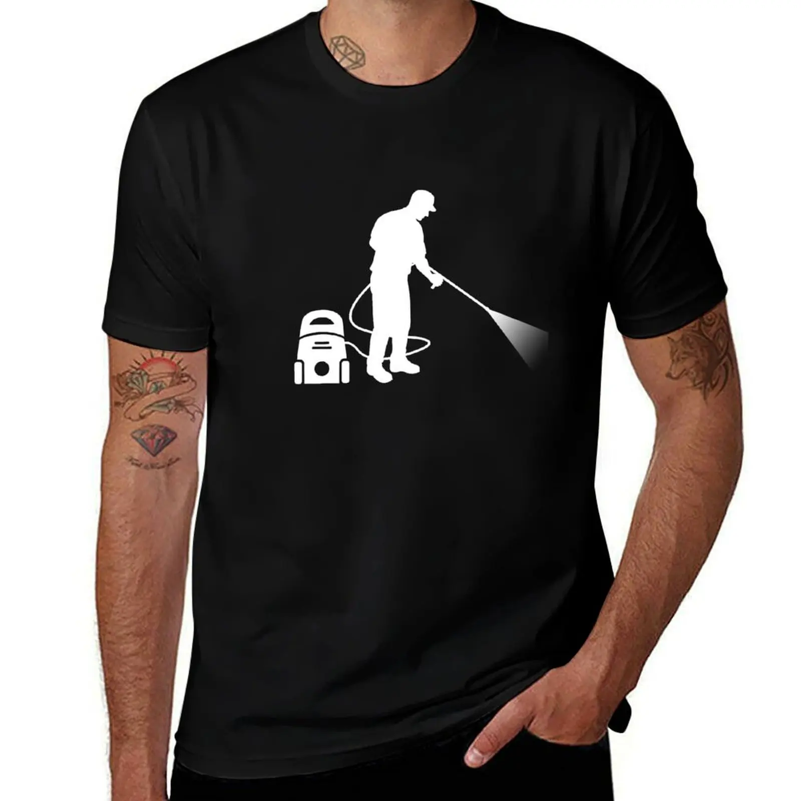 

pressure washing cleaner T-Shirt man t shirts cotton T-Shirt