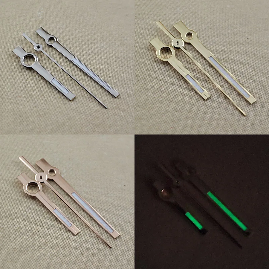 Watch Accessory NH35 Hands Gold And Silver Rose Hands Green Luminous Needle Suitable For NH35 NH36 4R 7S Movement
