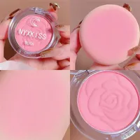 Embossed Petals Blush Peach Pink Orange Tint Makeup Blush Palette Cheek Contour Rouge Cosmetics Long-lasting Face Brightens