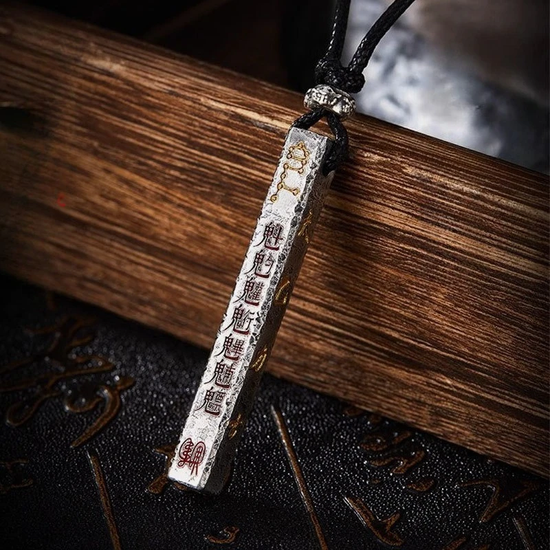 New Style Taoist Style Ceiling Ruler Pendant Small Set Necklace Men and Women's Fashion Versatile Jewelry