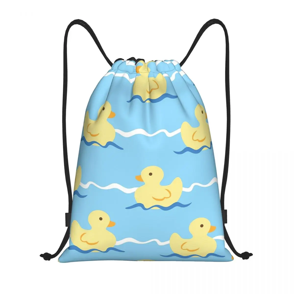 

Cute Duck Swimming Seamless Pattern Backpacks Casual Drawstring Bags Sports Bag Book Bags for Travel School
