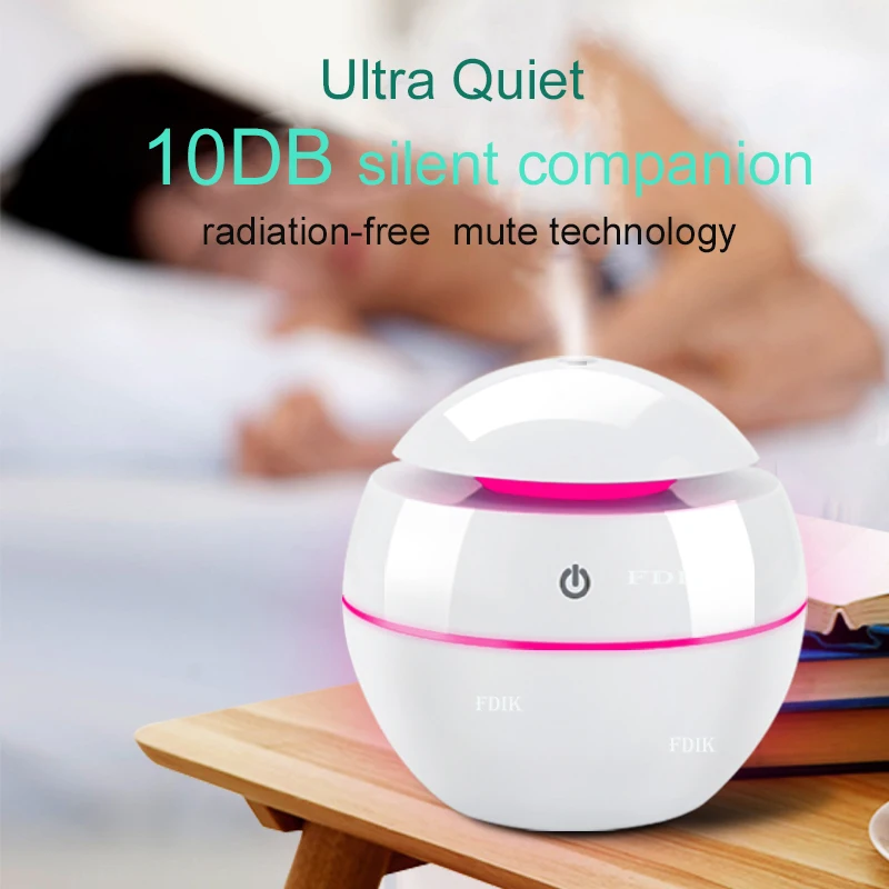 130ml USB Aroma Essential Oil Diffuser Ultrasonic mini Humidifier Air Purifier 7 Color Change LED Night light for Office Home