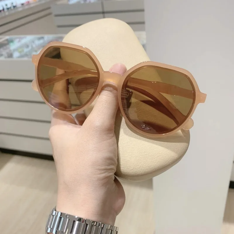 

Fashion Style All-match Trend Sunglasses Personalized Round Frame Sunglasses Ins Trend Candy Color Big Frame Sunglasses