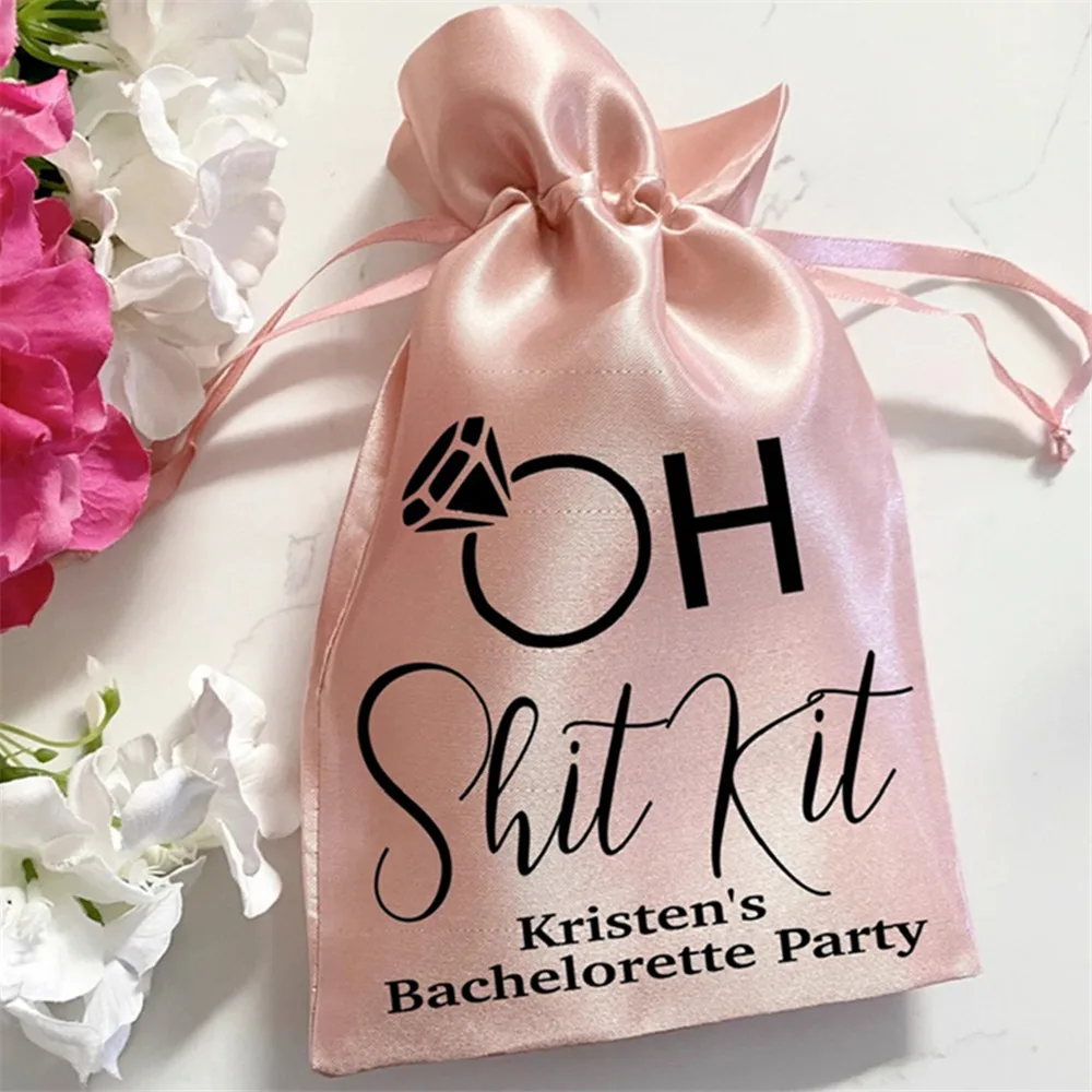 

12pcs Custom Bachelorette Party Favor Bags, Oh schit Kit, Hangover Kit, Recovery Kit, Bridal Shower Party Favor Bags