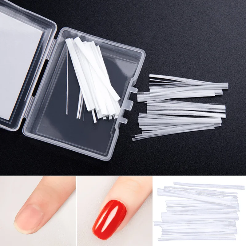 Glass Fiber for Nail Extension Forms Silk Fiberglass for Manicure Building UV Gel French DIY Nail Form Acrylic Extension Tips