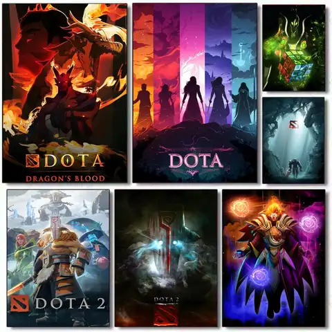 Classic Game D-Dota 2 Painting Calligraphy Canvas HD Poster Wall Art interior Hallway Home Decoration Holiday Gifts