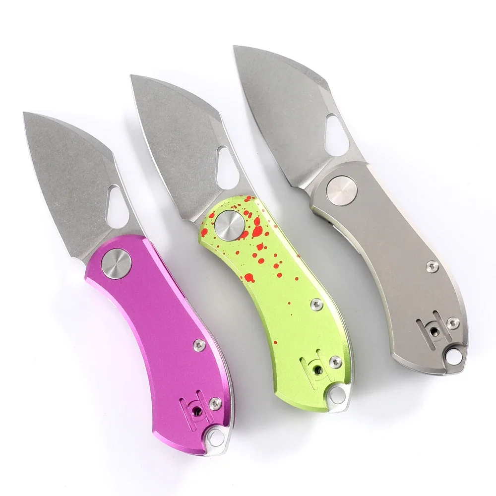 

mini Folding Knife Mark N690 Blade Aluminum/Titanium Handle Outdoor Camping Hunting Fishing Pocket Fruit Portable EDC Tool