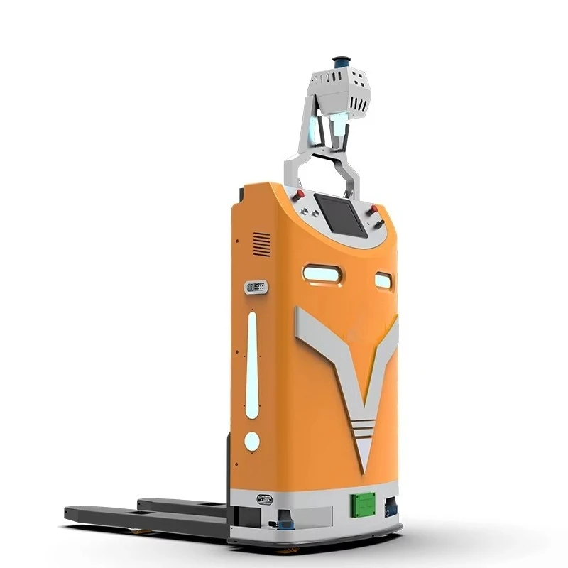 Ultra-thin stacking AGV forklift ce certification 2T 3M 3D SLAM warehouse automated handling and lifting robot