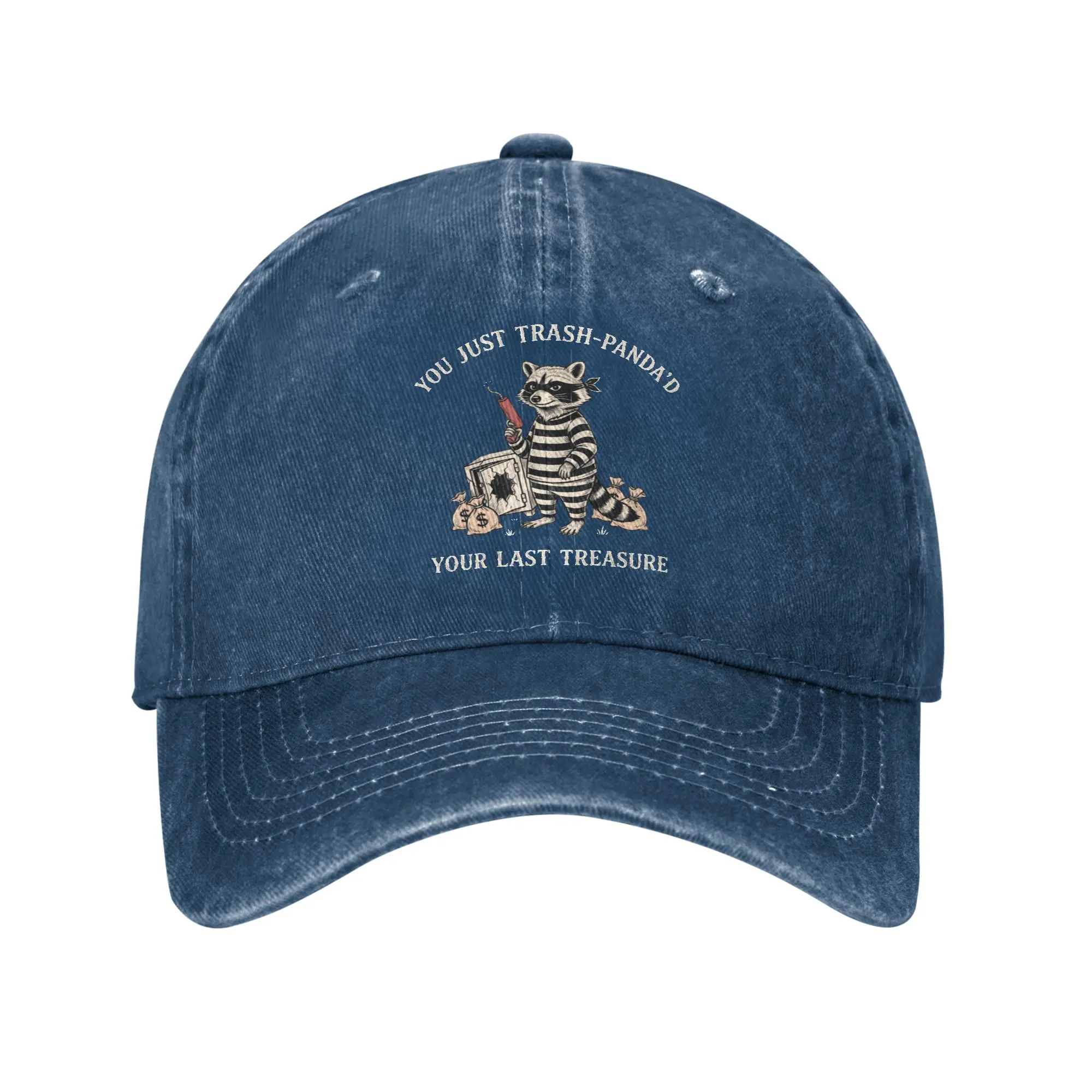 Peaked Women's Cap You Just Trash Panda’d Your Last Treasure Burglar Raccoon Cartoon Personalized Visor Protection Hats
