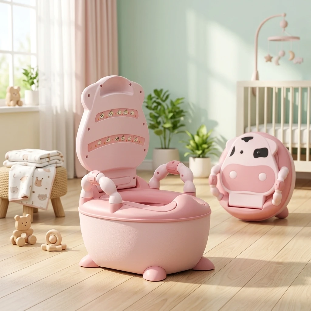 

Premium Cute Baby Toilet Seat with Advanced Waterproof Durable Comfortable Portable Training Stool for 1 6 Years Old Boys And