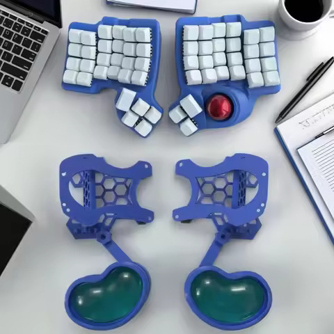 Charybdis Split Keyboard Stand Plam Rest Custom Bluetooth Wireless Dual-mode/Wired Single-mode Hot Swap Split Keyboard Kit Game