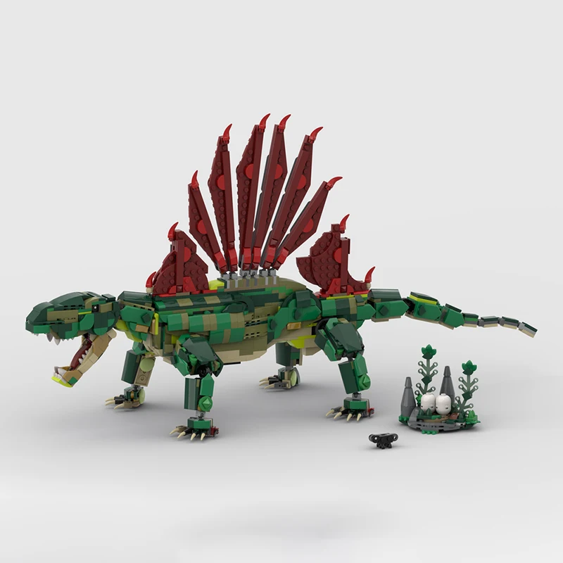 

1265PCS MOC Prehistoric Creature Dimetrodon Grandis Realistic DIY Model Building Blocks Birthday Toys Gift
