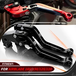 JDSTUNING For Honda AIRBLADE 160/150/125/110 Clutch Lever Brake Lever Set Adjustable Folding Handle Levers Accessories Parts