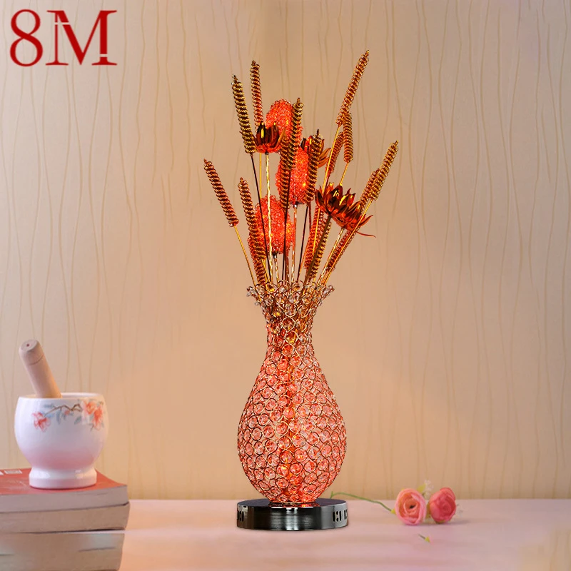 

8M Modern Vase Table Lamp Fashionable Art Black Iiving Room Bedroom Hotel LED Aluminum Wire Decorative Desk Light