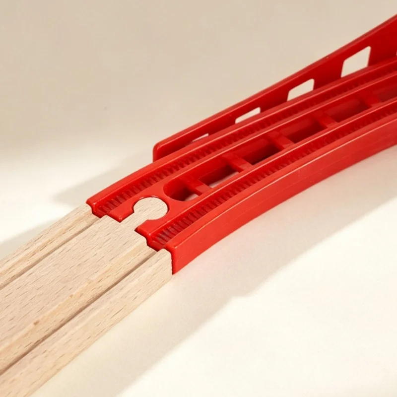 DIY Wooden Train Track set toys Colorful Track Train Connector Compatible with All Major Brands Wood Track Halloween gift
