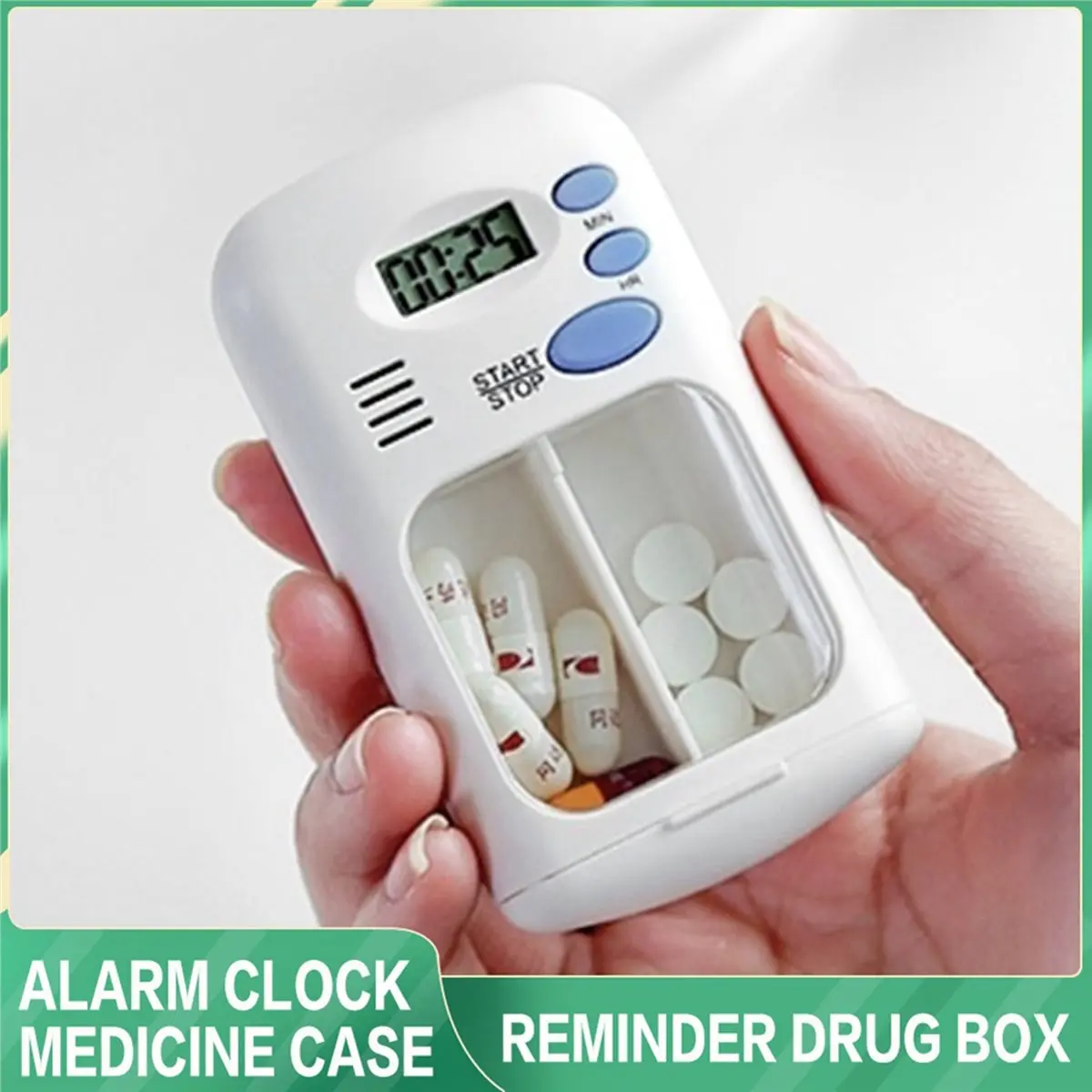 update. 2X Mini Portable Pill Reminder Timer Electronic Box Organizer LED Display Medicine Case Clock Reminder