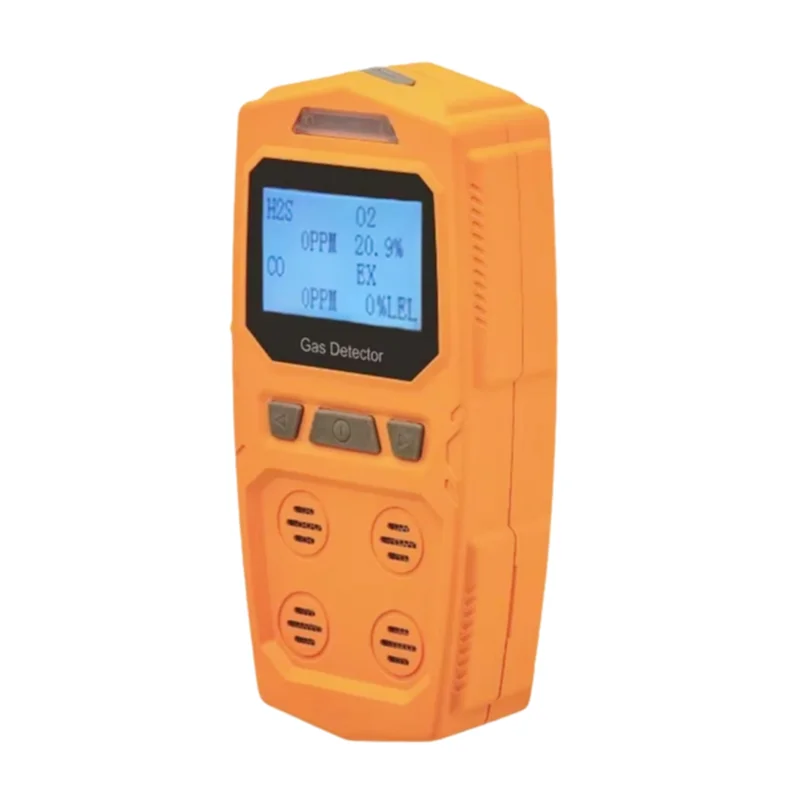 M01K Handheld tragbarer 4-in-1-Gasdetektor für brennbare und giftige Gase, O2 CO H2S-Analysator
